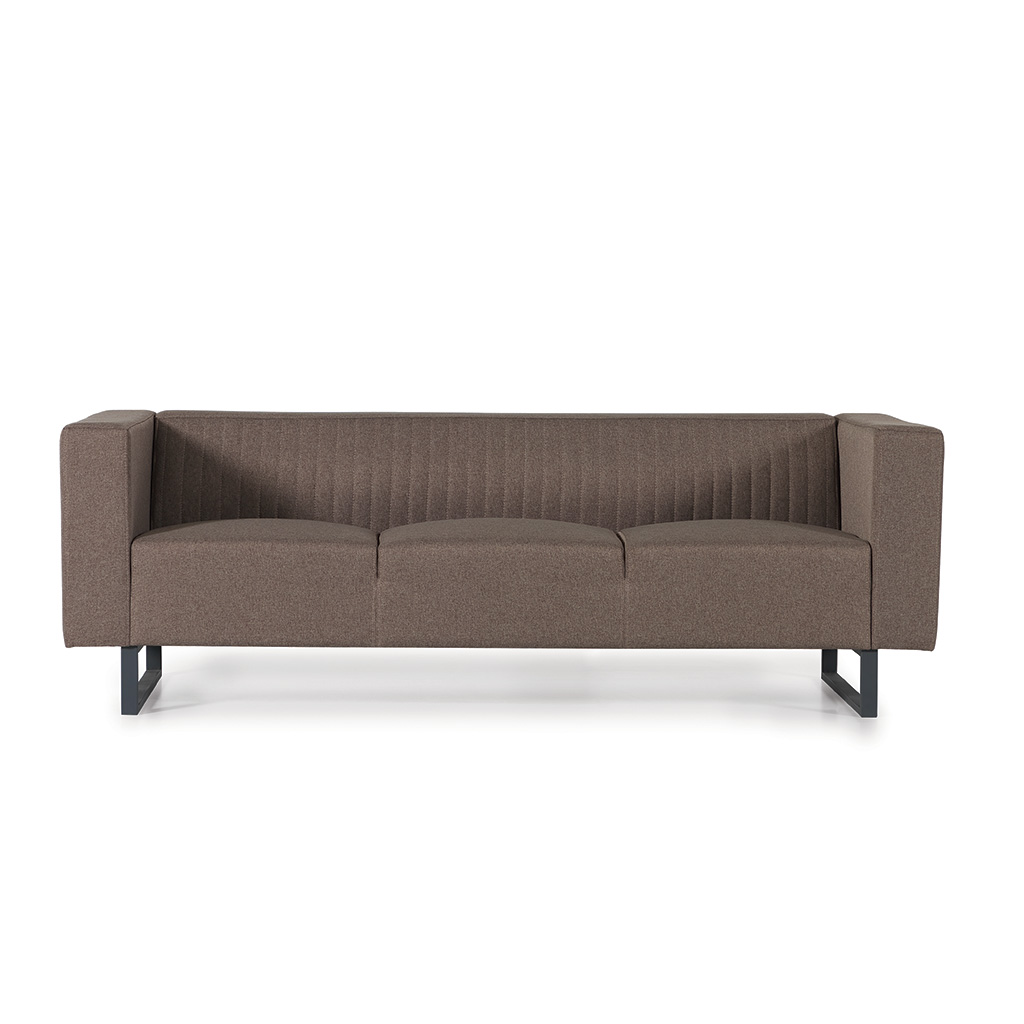 Contemporary three-seat office sofa for reception and lounge areas