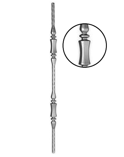 Decorative forged steel bars in multiple patterns