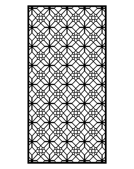 Catalogue selection of decorative laser cut steel sheets